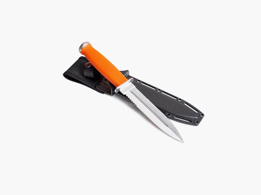 NeverLost tactical knife double-edged with plastic sheath