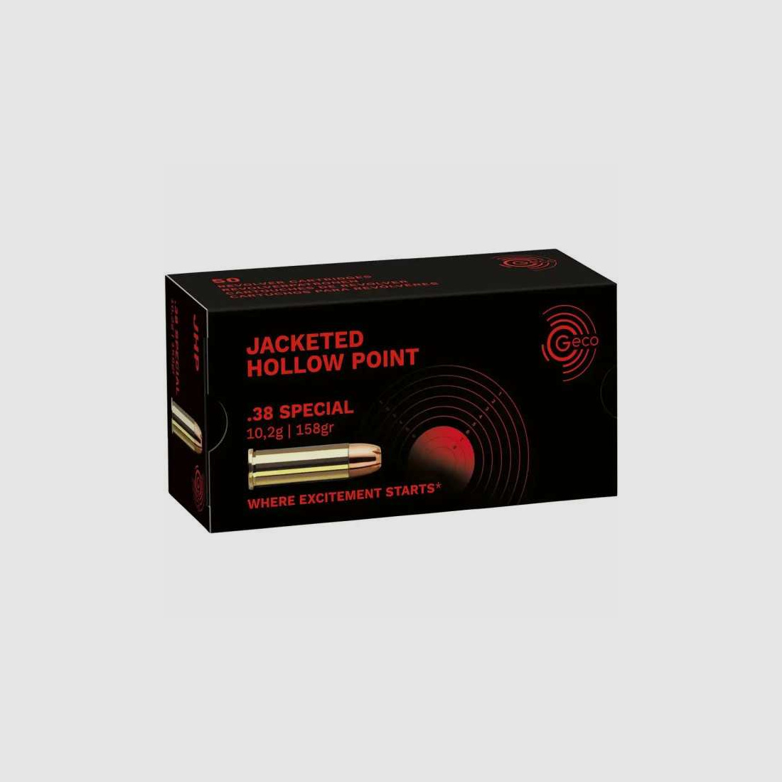 Geco .38 Special Hohlspitz Jacketed Hollow Point JHP 10,2 g/158grs.