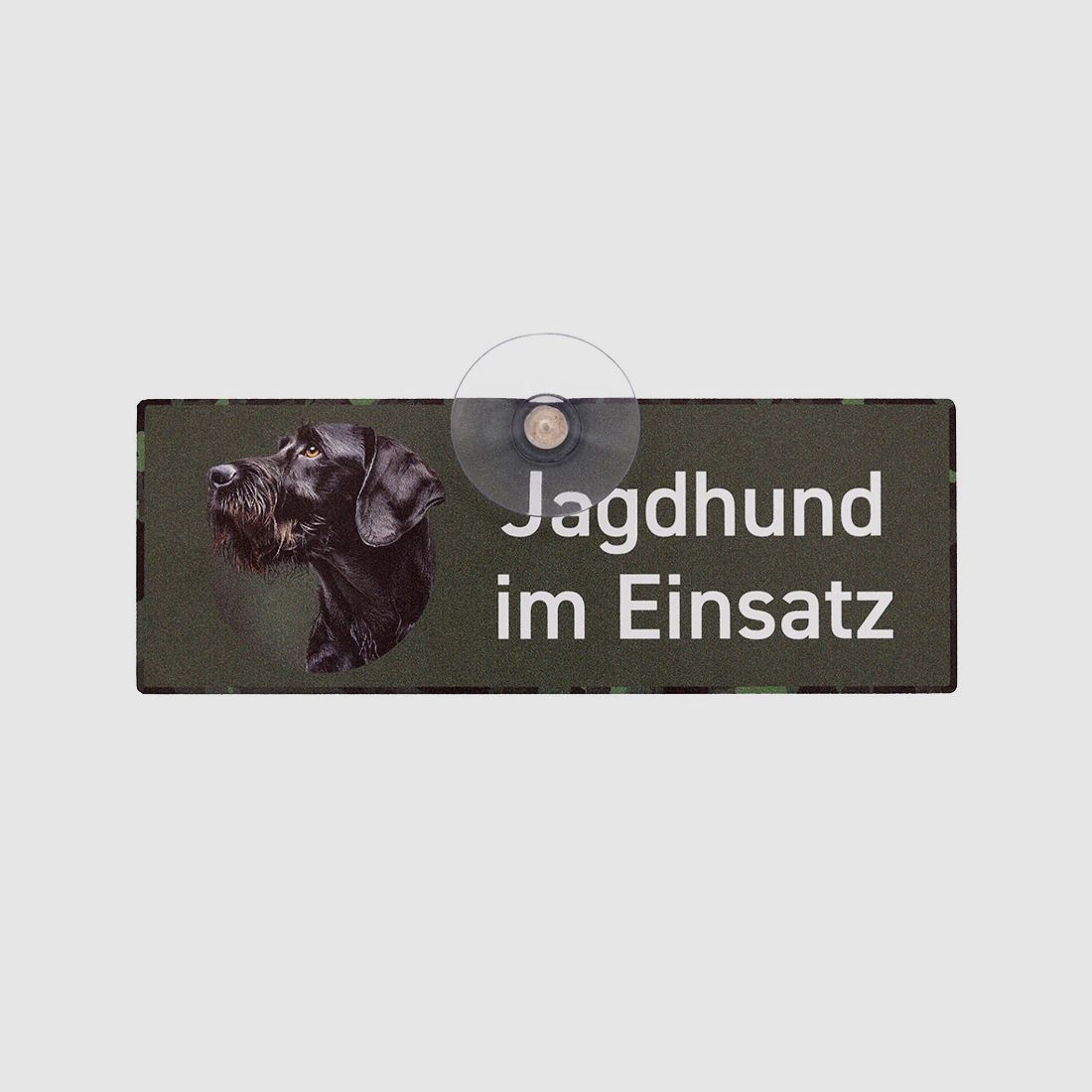 Placa de automóvil con ventosa "Deutsch Drahthaar" III
