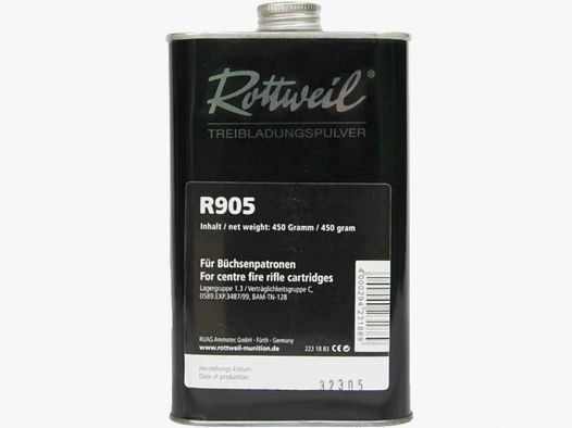 ROTTWEIL R 905 NC TREIBLADUNGSPULVER 0,5 KG