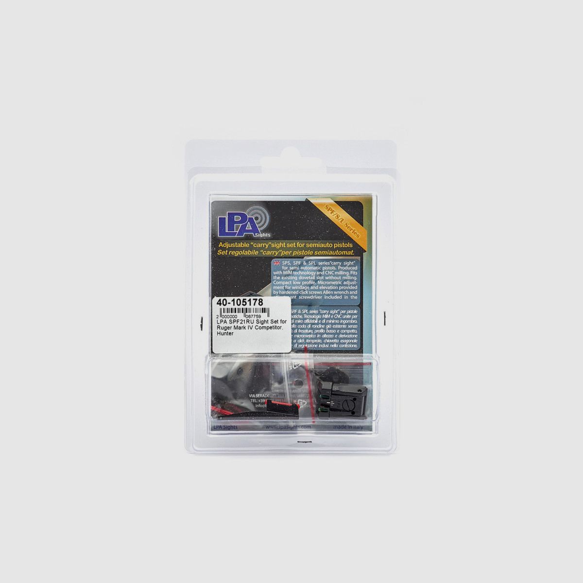 LPA SPF21RU Visier Set für Ruger Mark IV Competitor, Hunter, Bild 2 von 3