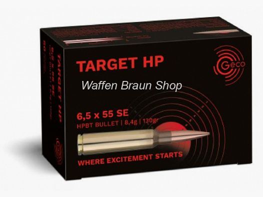 Geco 6,5x55 Target HP 8,4g 50 Stück