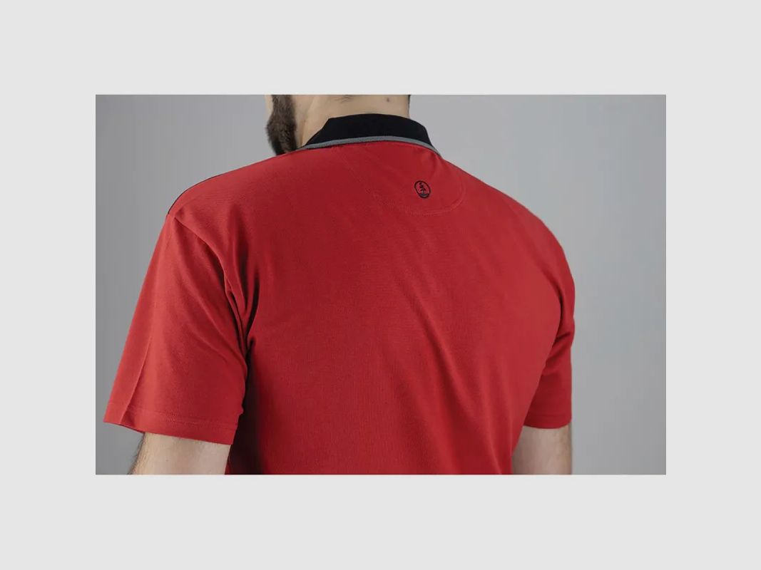 Men's Polo LMA® Red - Short Sleeves Shirt Collar - Cotton Polyester, image 5 of 8
