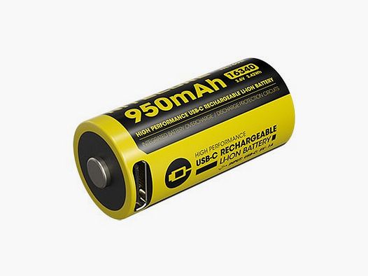 NITECORE ACCU LI-ION 16340 950mAh PORT USB-C