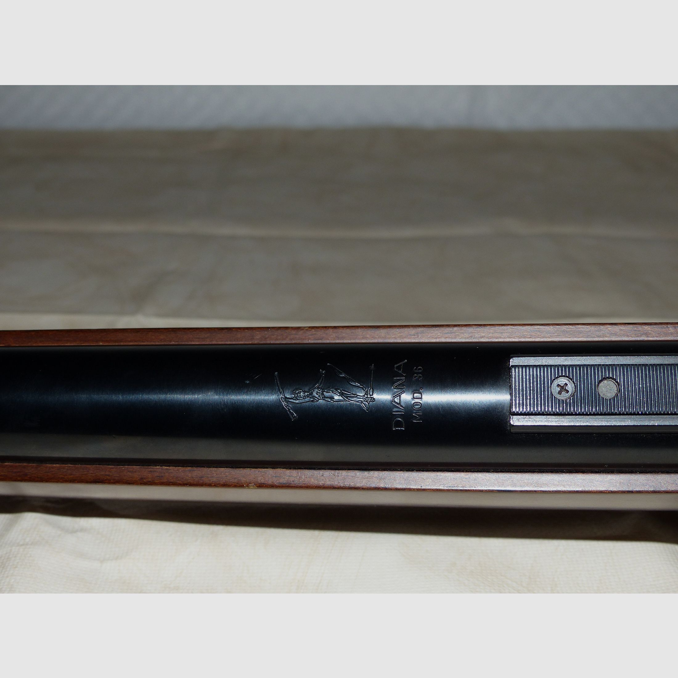 Carabina de aire comprimido Diana Mod. 36 con F, seguro y diopter 1991 como nueva vintage