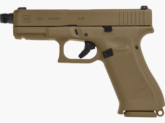 Pistola Glock G19X Crossover 9 mm Luger 4" / 10,2 cm M13.5x1 sinistro Coyote, Crossover