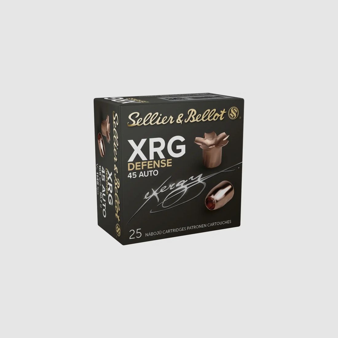 Sellier & Bellot .45 ACP 107g/165GR XRG-Defense 25 Patronen