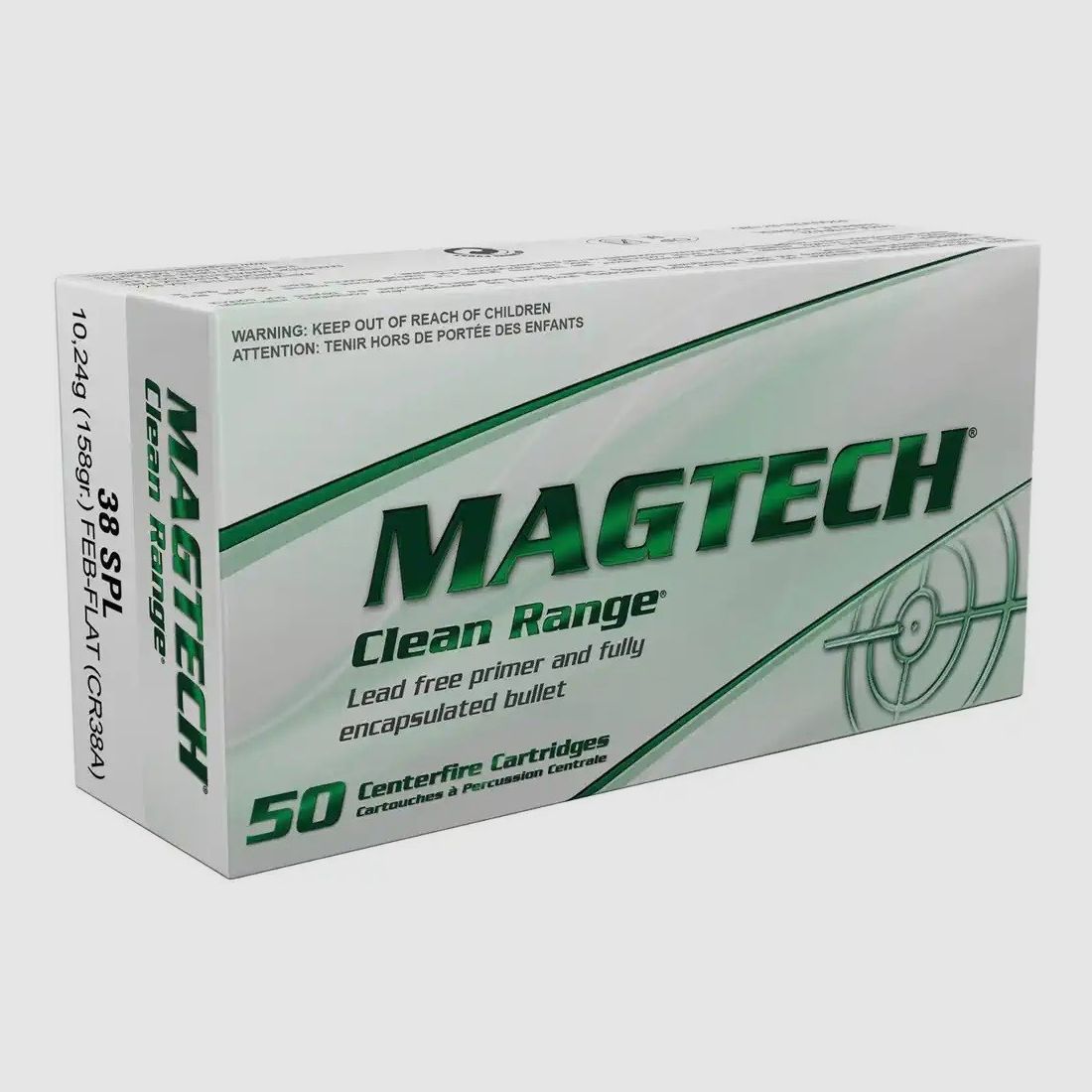 .38 Special FEB Flachkopf Clean Range 10,2g/158grs. Magtech