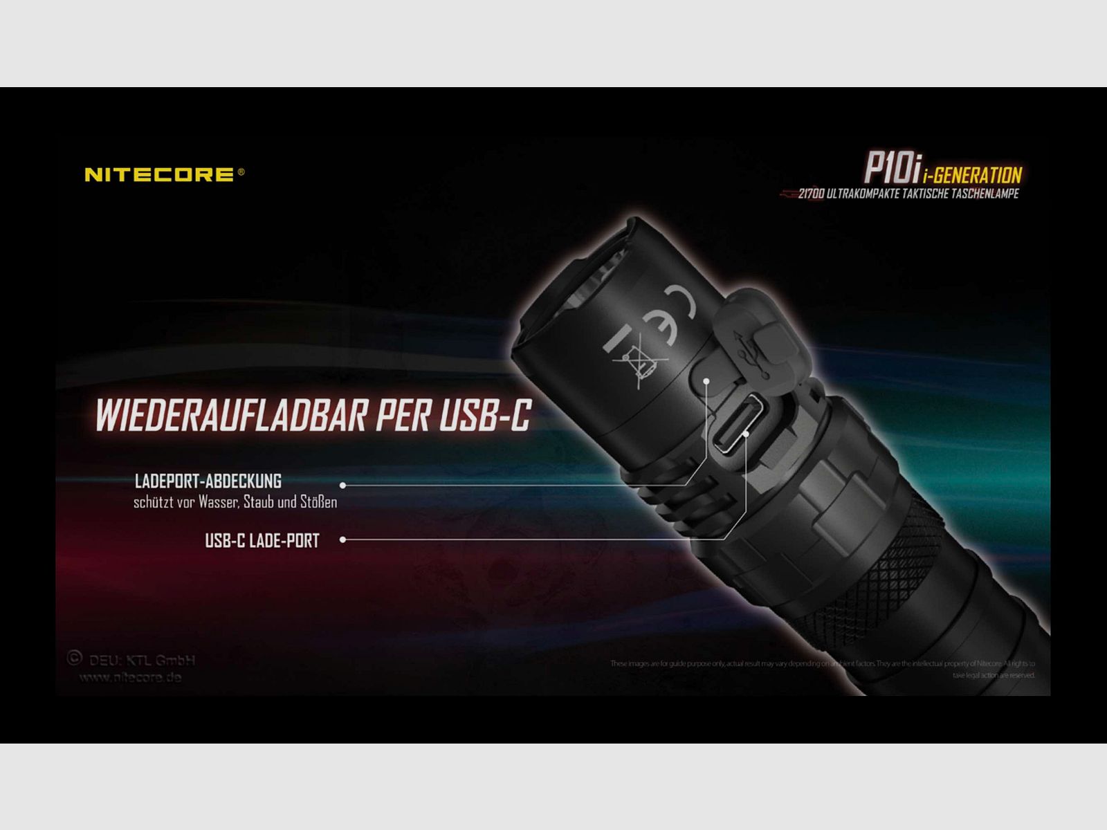 Nitecore P10i taktische LED Taschenlampe 1800 Lumen