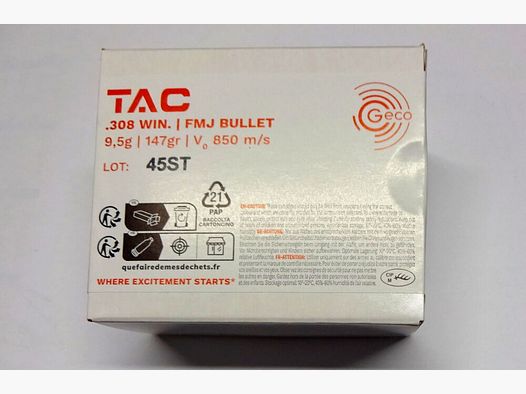 GECO TAC 308 Win. FMJ