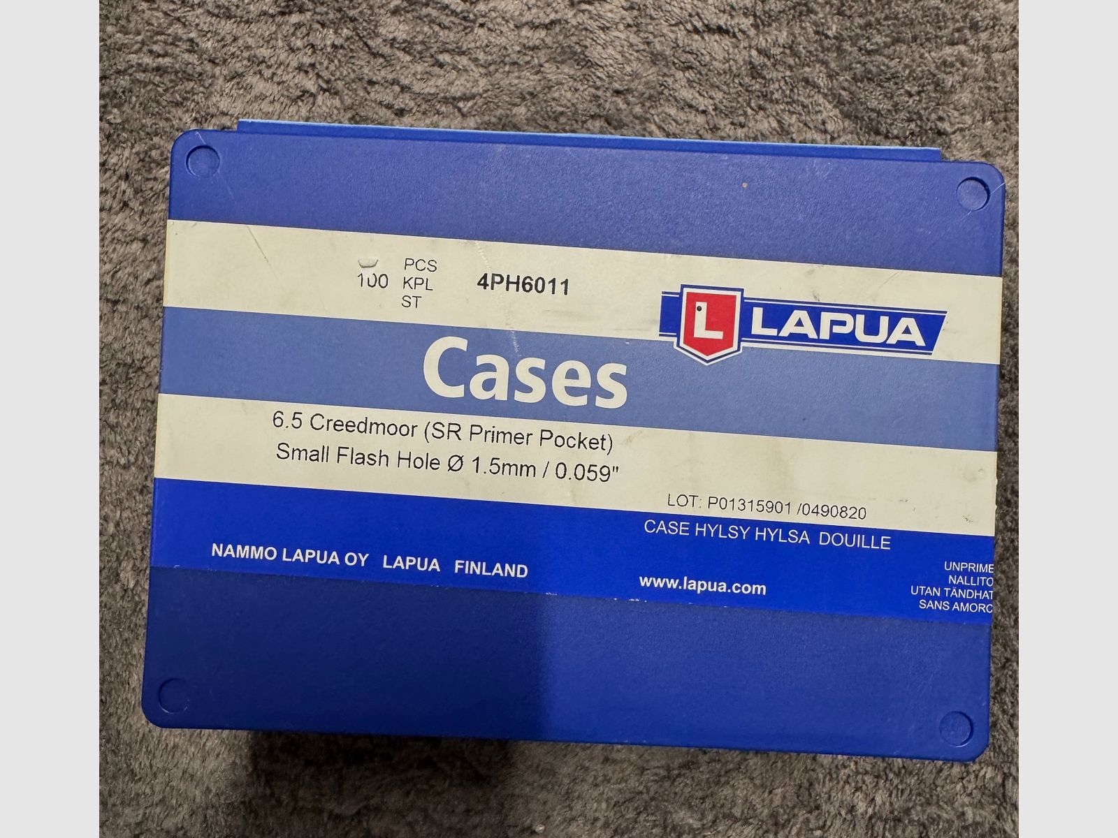100 Lapua Hülsen 6,5 Creedmoor SR Small Rifle