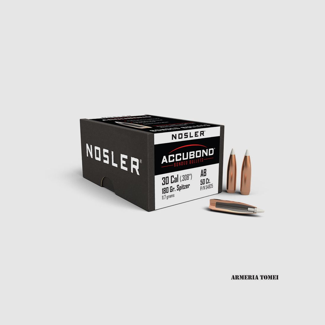 GESCHOSSE – NOSLER – ACCUBOND 30 Kal. (.308″) Spitzgeschoss 180gr (11,7 Gramm) (50 Stk.)