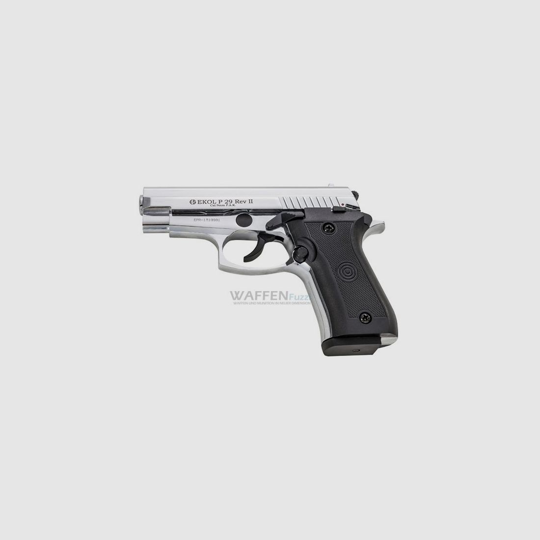 Ekol P29 Rev. II chroom schreckschusspistool kaliber 9mm P.A.K