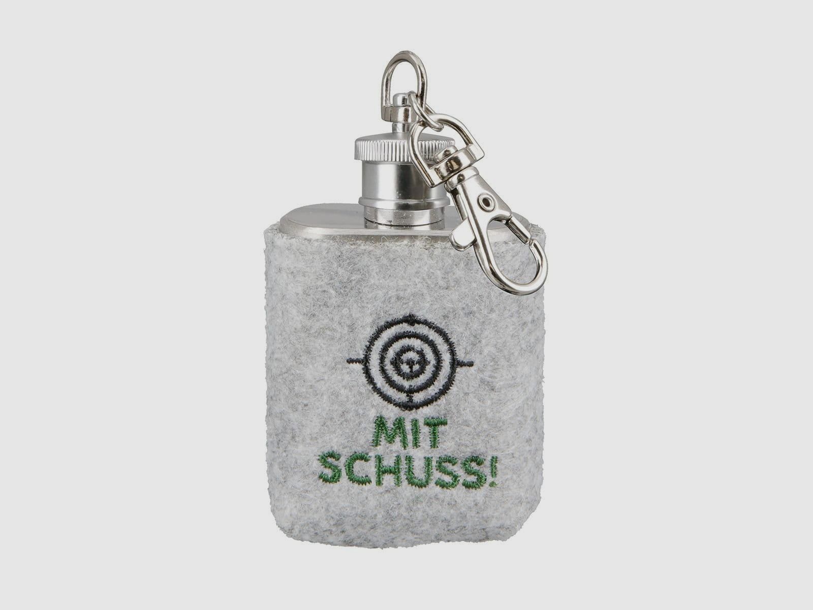 Gilde Schlüsselanhänger Flachmann - Mit Schuss