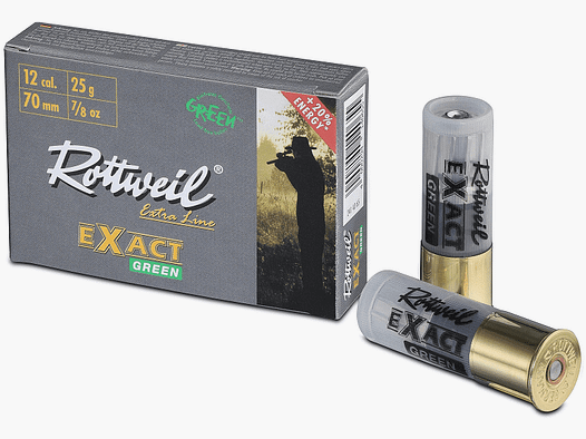 Rottweil Exact Green 12/70 - 5 stuks.