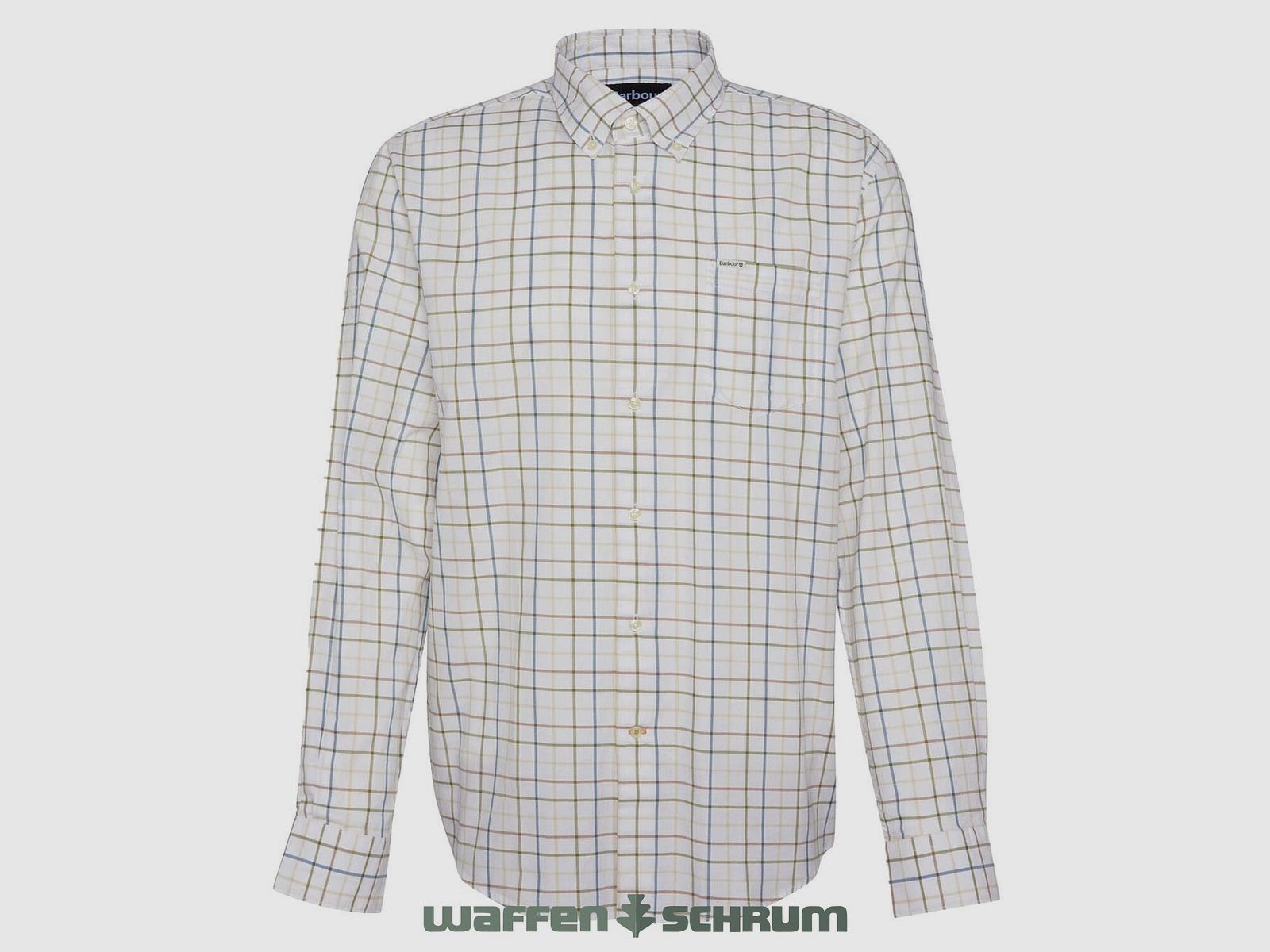 Barbour Hemd Caswell Tattersall Pine Green