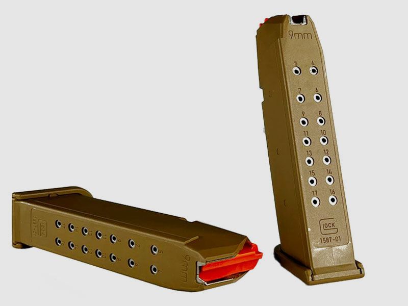 GLOCK Magazine Coyote Brown 9mm, Standard Gen5 - 17rd