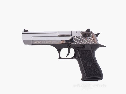 Retay Big Fifty LW Schreckschusspist 9mmP.A.K Hochglanz-Chromfinish