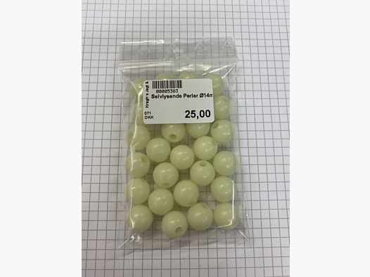 Selvlysende Perler Ø14mm – 25stk