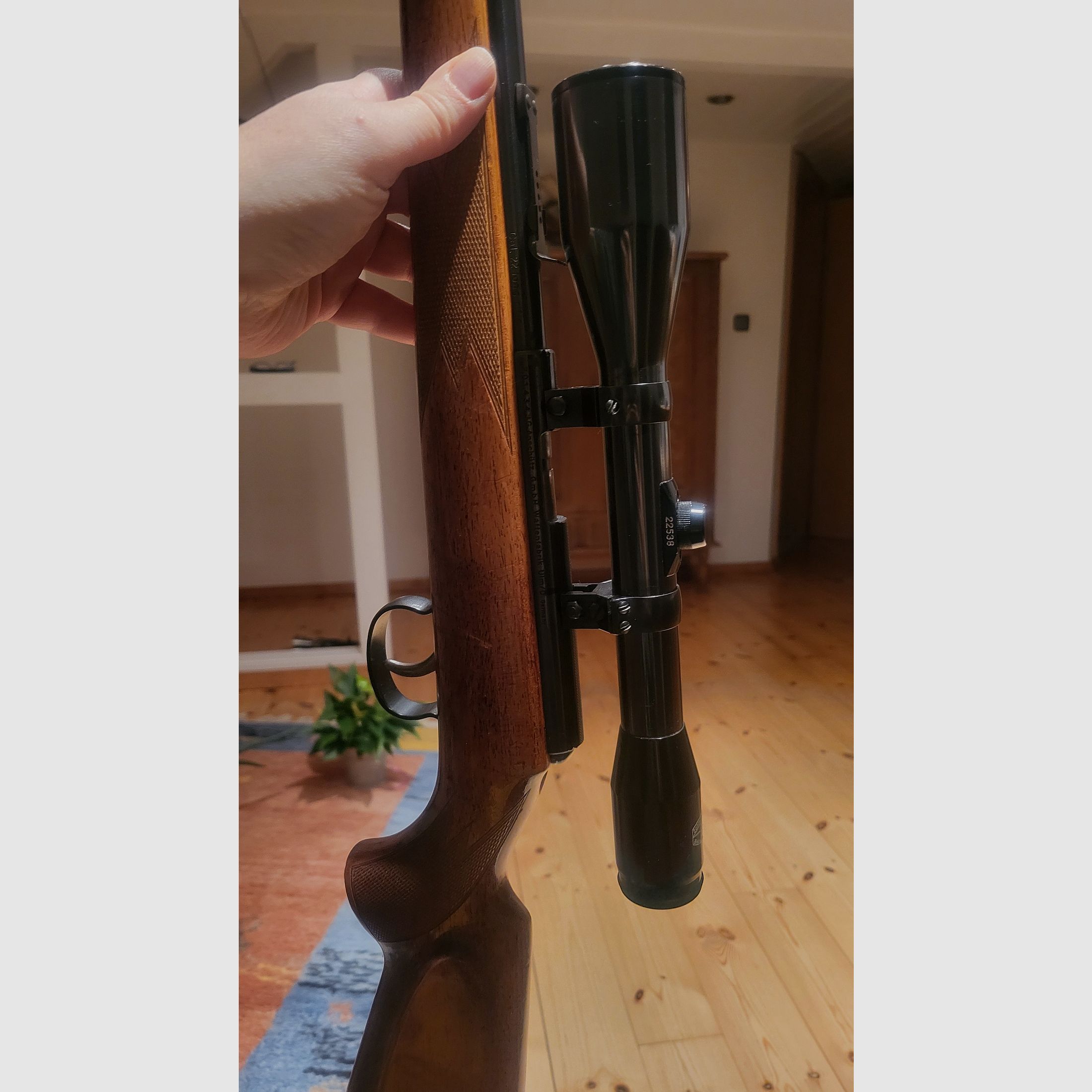 Rep-Büchse Anschütz, calibro 22Ir con telescopio