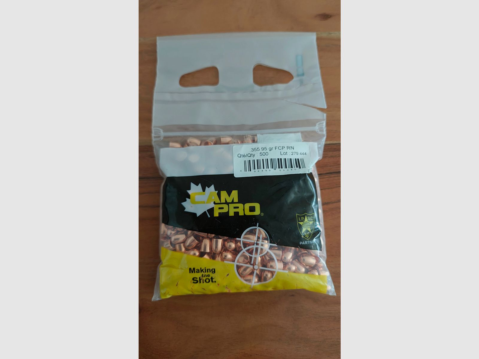 Projectiles .380 ACP, fully copper-plated, 95 Grain, pack of 495 pieces.