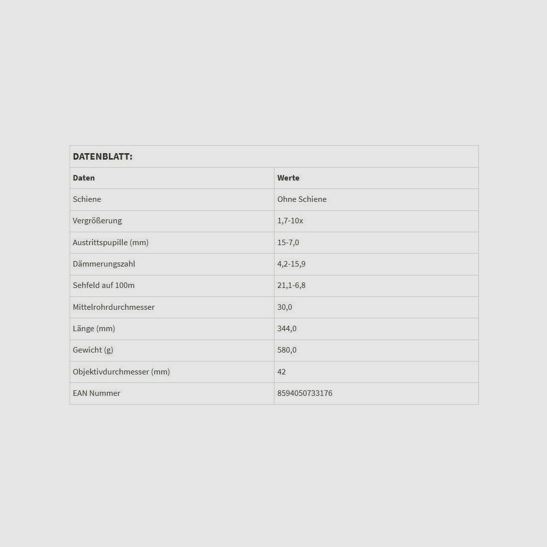 Zielfernrohr Meostar R2 1,7-10x42 RD