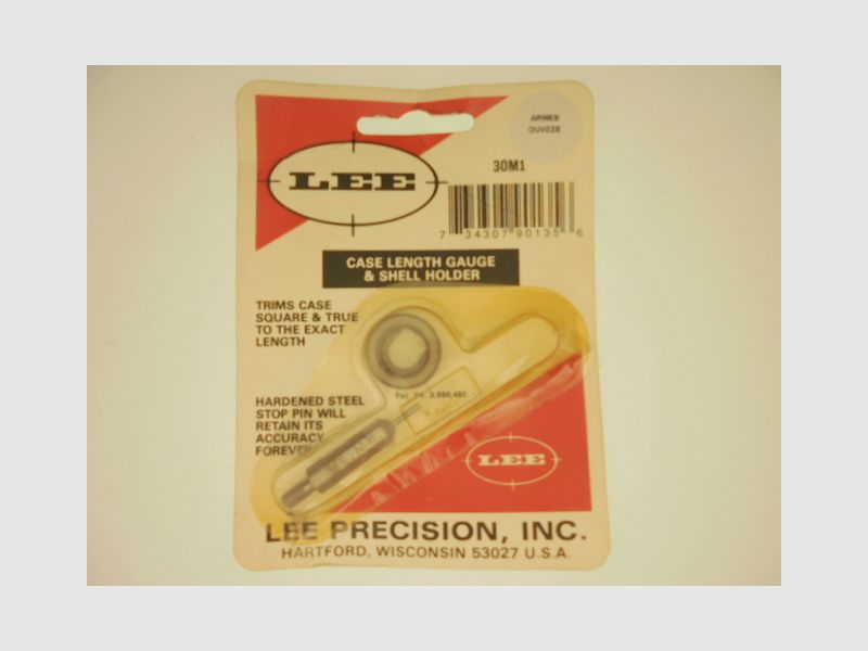 Misuratore di lunghezza + SHELL-HOLDER LEE 30 M1 CARBINE, immagine 1 di 2