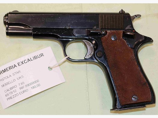 Star model UKS pistol in caliber 7.65