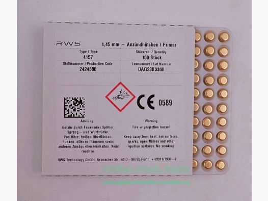 RWS (WZd.Fa.Rottweil) Mała Strzelba #4157 100 sztuk