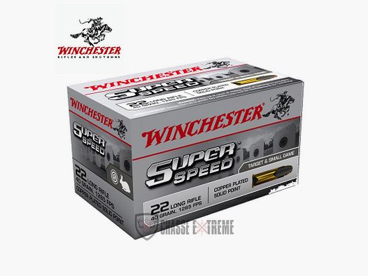 50 Patronen WINCHESTER Superspeed Kal. 22lr 40gr Kupferbeschichtet LRN