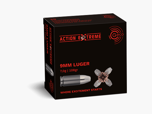 Geco 9 mm Luger 108 gr Action Extreme - 20 pcs.