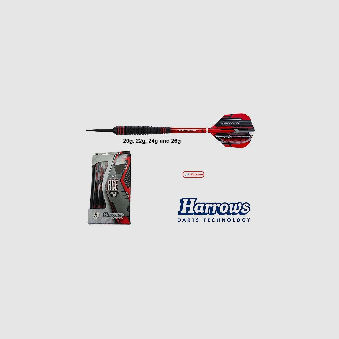 Harrows Darts Technology Ace Steel 22g Dart & Accessories