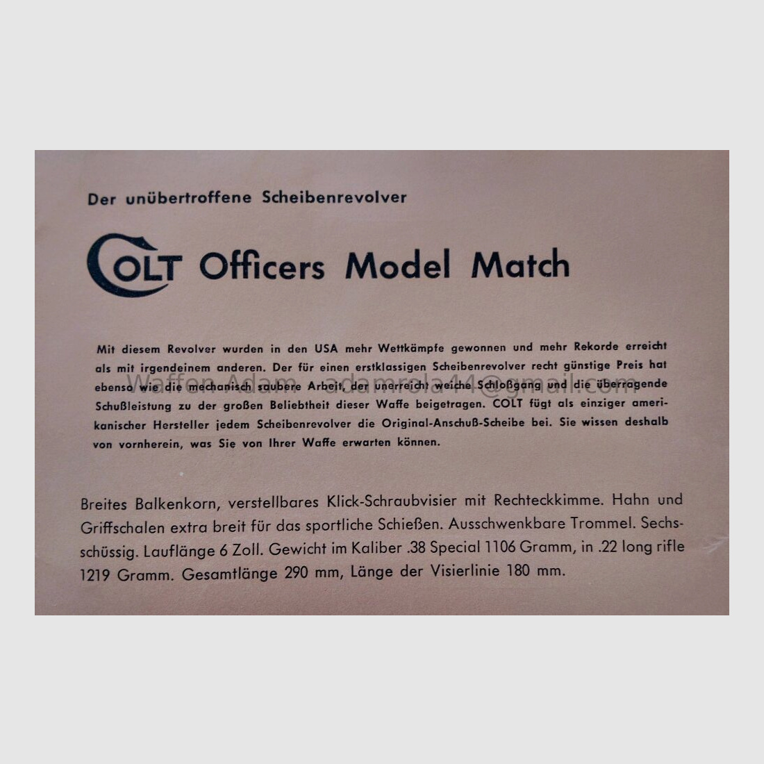 Colt	 Modell Officer`s  Match