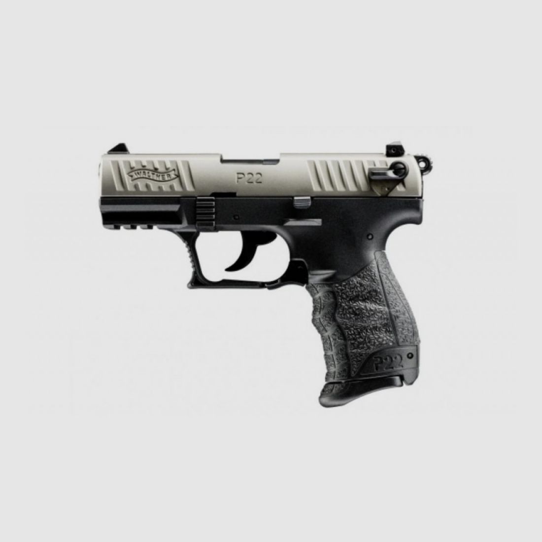 Walther P22Q Standard, 22 LR, nickel, 10 Schuss