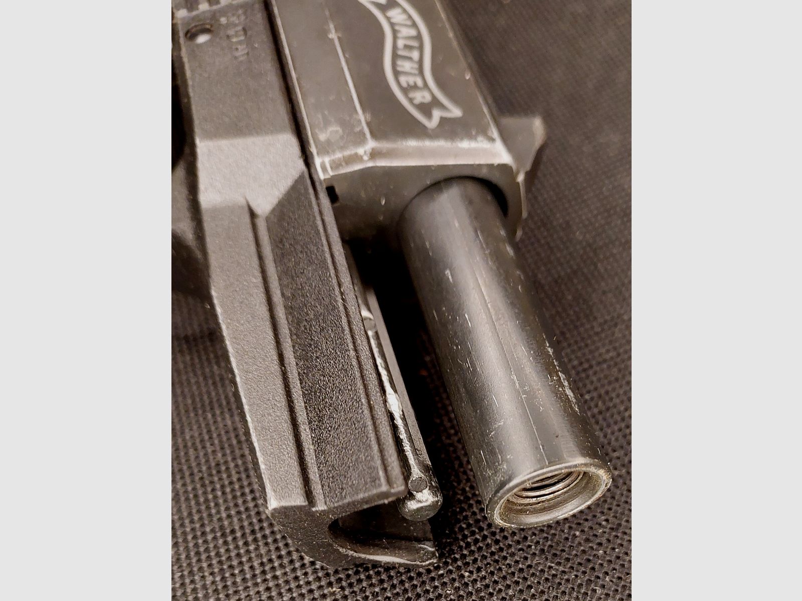 Pistolet à blanc Walther P99 9mm P.A.K. bronzé (PTB 637) P 99 avec étui en cuir