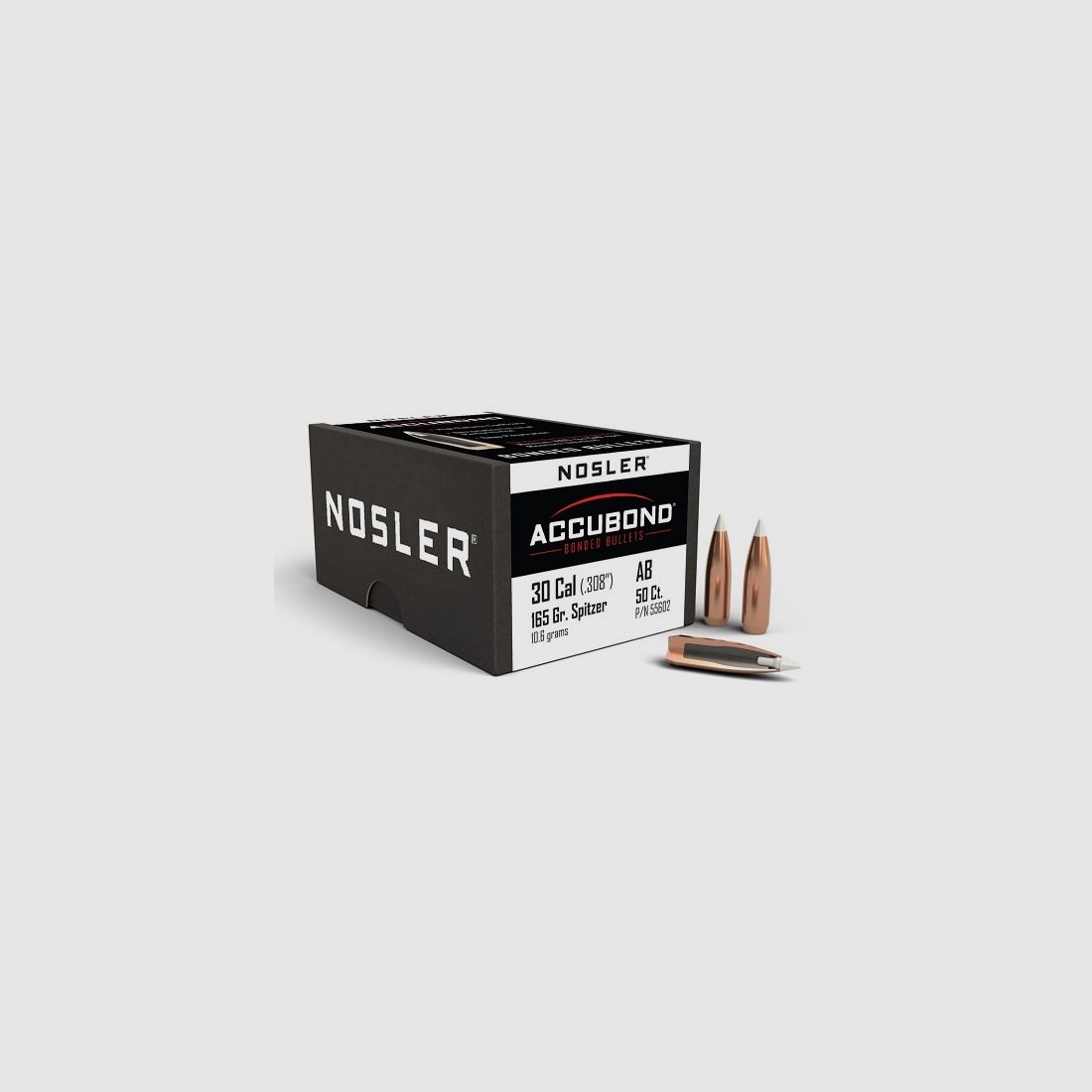 Nosler Caza Cal. .30 Accubond 165 Grain #55602