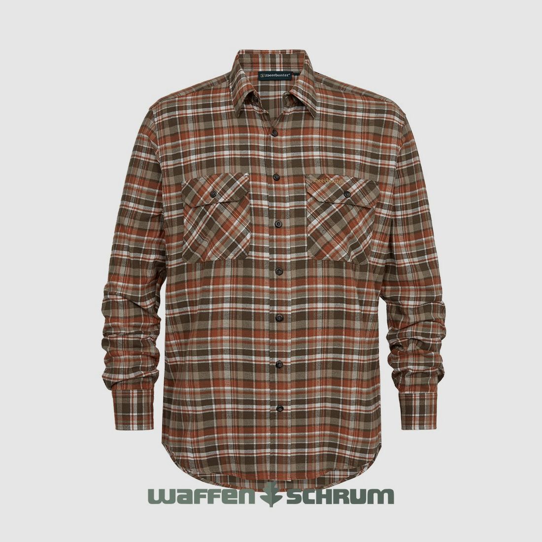 Camisa Deerhunter Andrew a cuadros naranjas