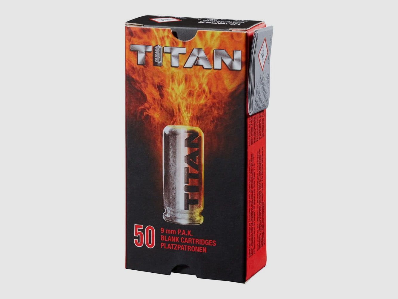 Perfecta Titan 9 mm P.A.K. knalpatronen - 50 st.