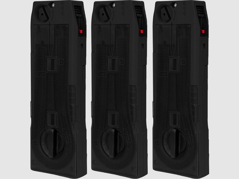 3x Planet Eclipse CF20 / 20 disparos cargador FSR (negro)