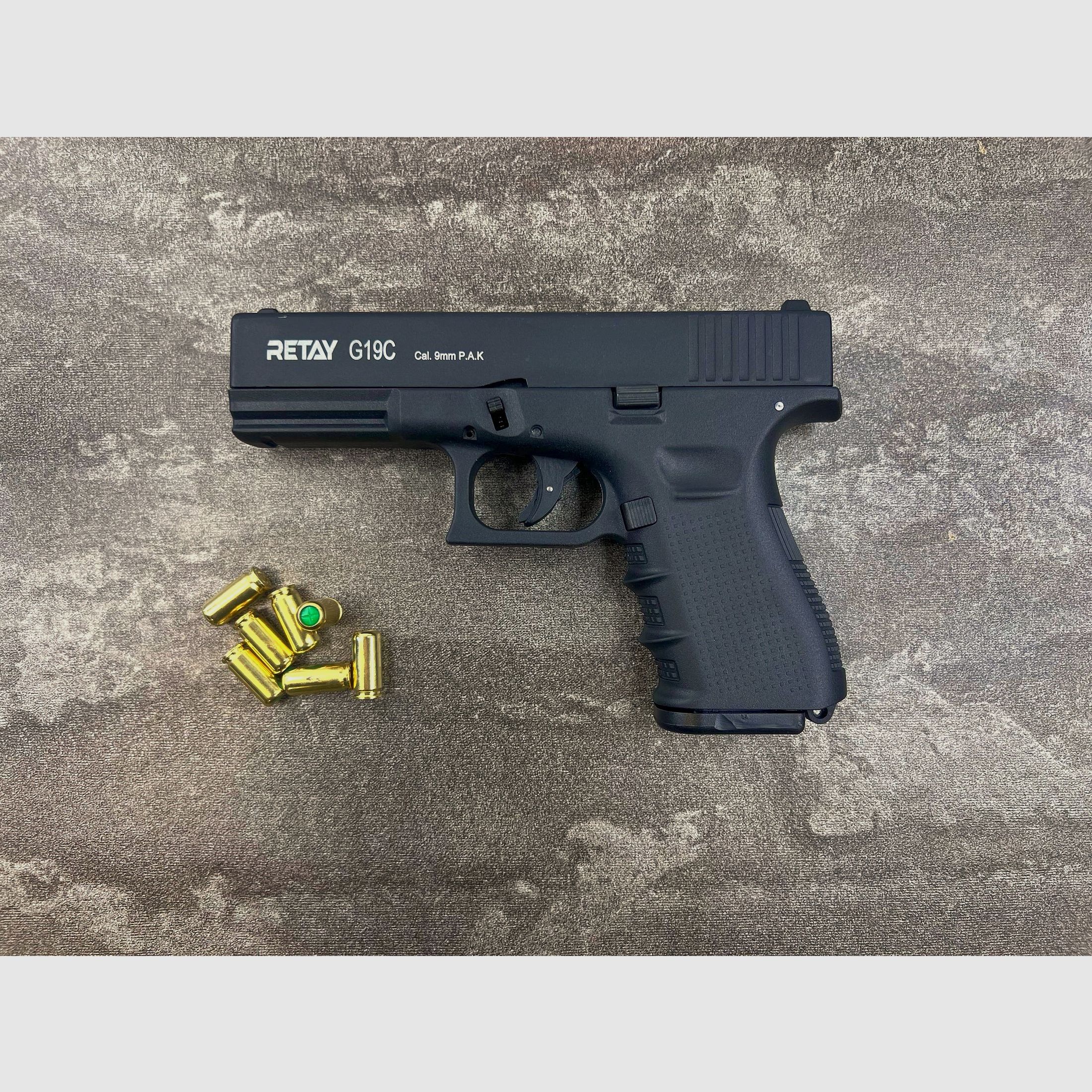 RETAY G19C Top Fire 9mm P.A.K. Schreckschusspistole Glock 19C Nachbau