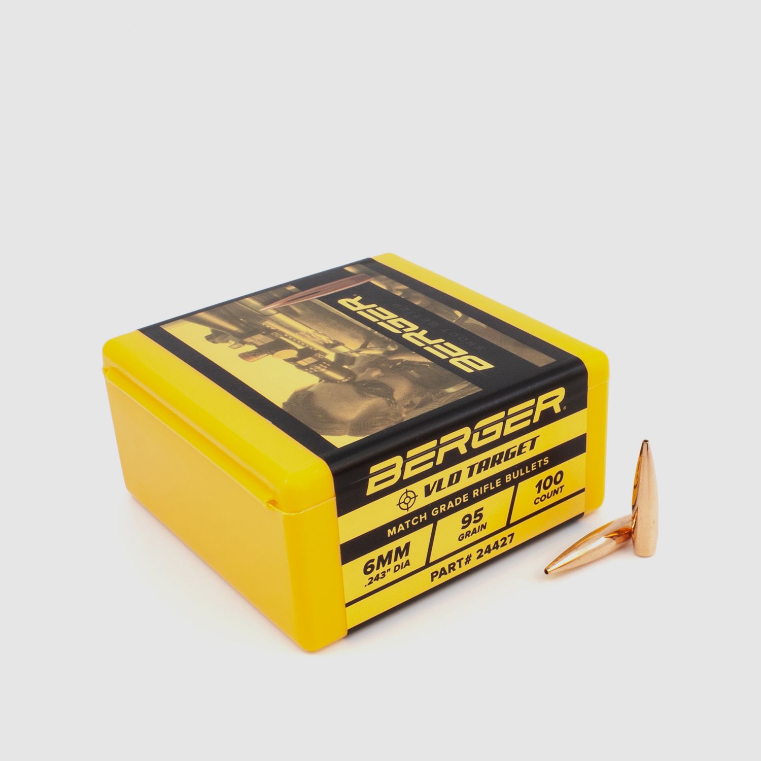 Berger Bullet 6mm/.243 VLD Target 95GR 100 Pieces