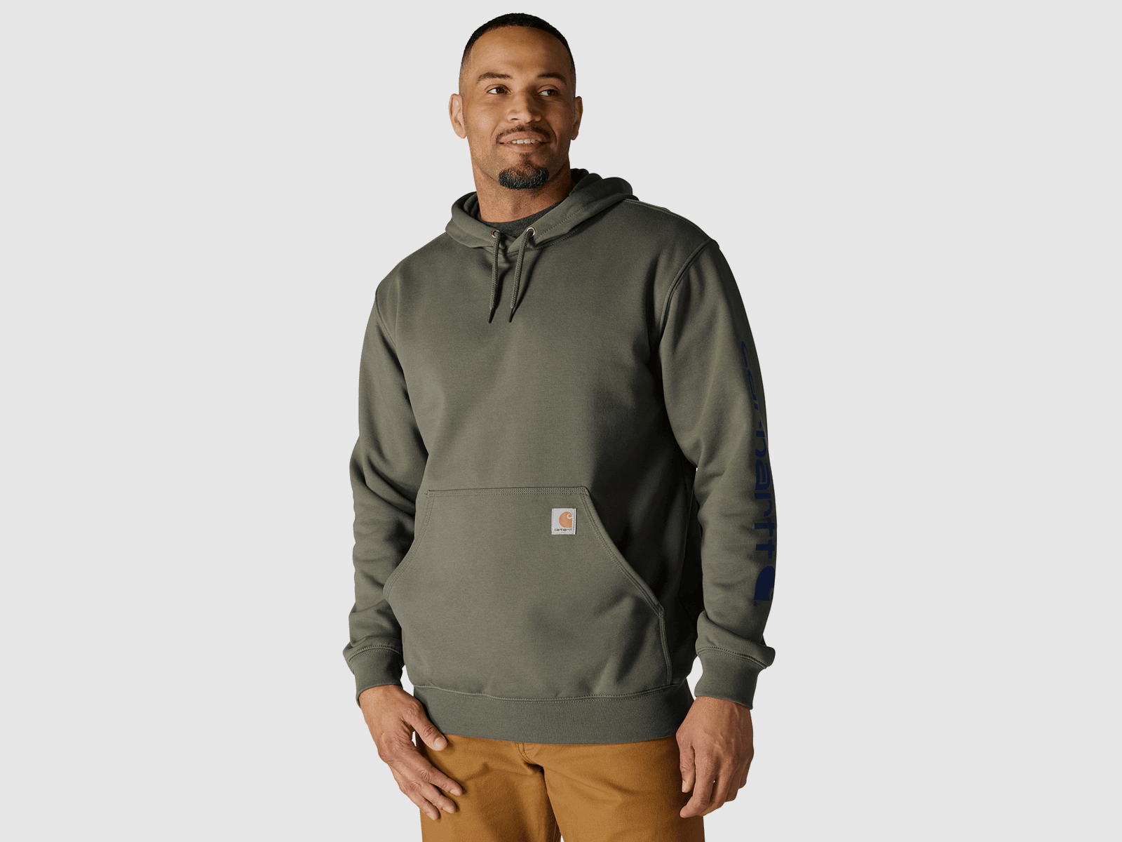 Carhartt Iconic K288 Logo Sweatshirt Men Dusty Olive L