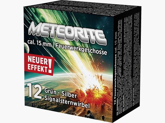 Umarex Signalsternwirbel Meteorite 12er Schachtel Grün-Silber