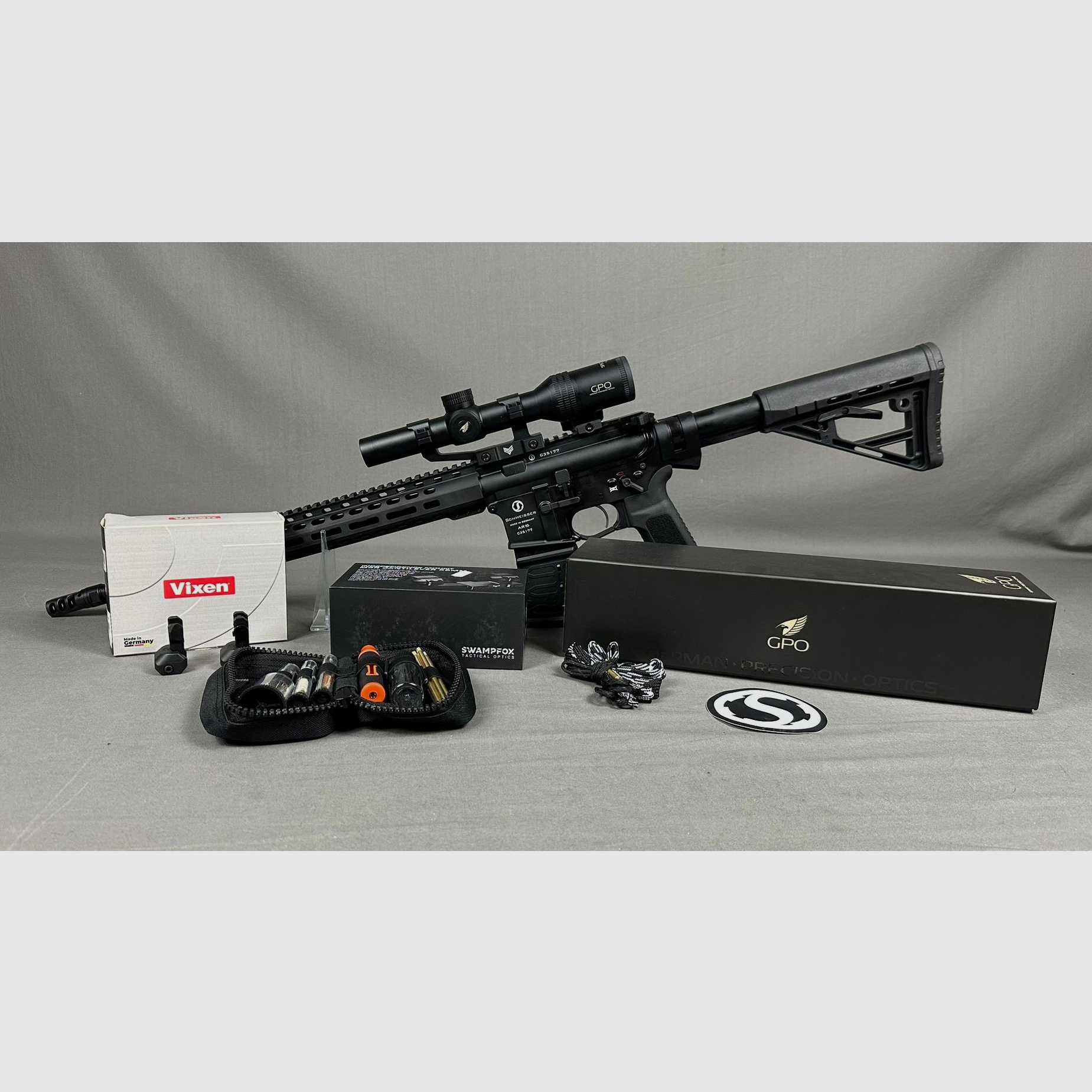 Schmeisser AR 15 Dynamic L &  GPO Spectra 6 1-6x24 G4i + Vixen Red Dot