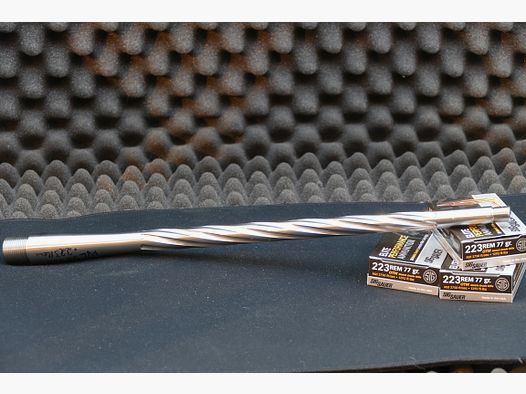 Lothar Walther Custom Lauf mit Matchbehandlung und Helical Flutung in Edelstahl, .223Rem, Drall 9/1