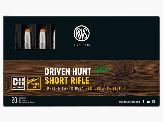 RWS Driven Hunt Short Rifle Kal. 308 Win. 9,7g/150 grs. - 20 Stk.