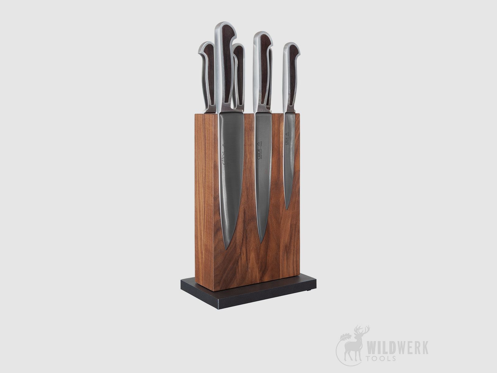 Güde Magnet Knife Block 6 pcs Walnut for Delta