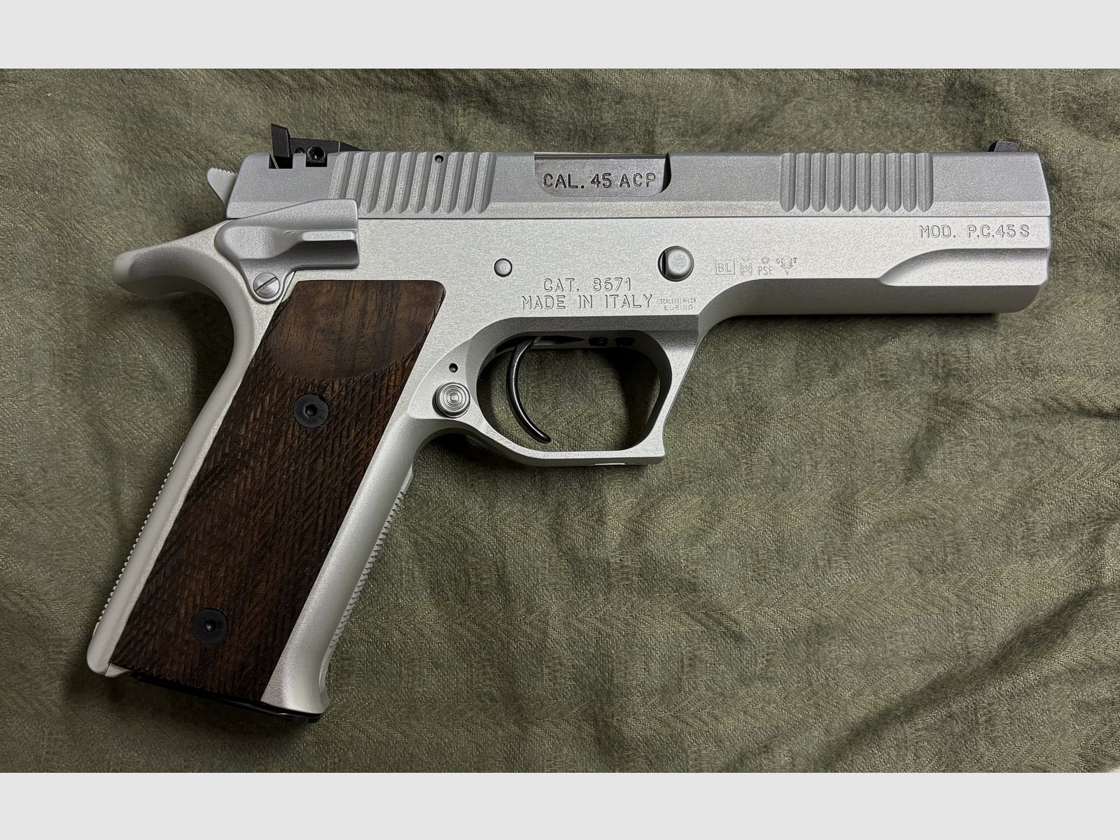 Pardini Sport Modell P.C.45 S, 5 Zoll, Cal 45 ACP - silber