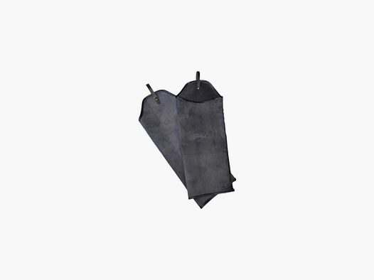 Cosciali in cuoio scamosciato con zip neri