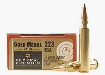Federal Premium Gold Medal Sierra MatchKing .223 Rem. 77GR BTHP 20 Patronen
